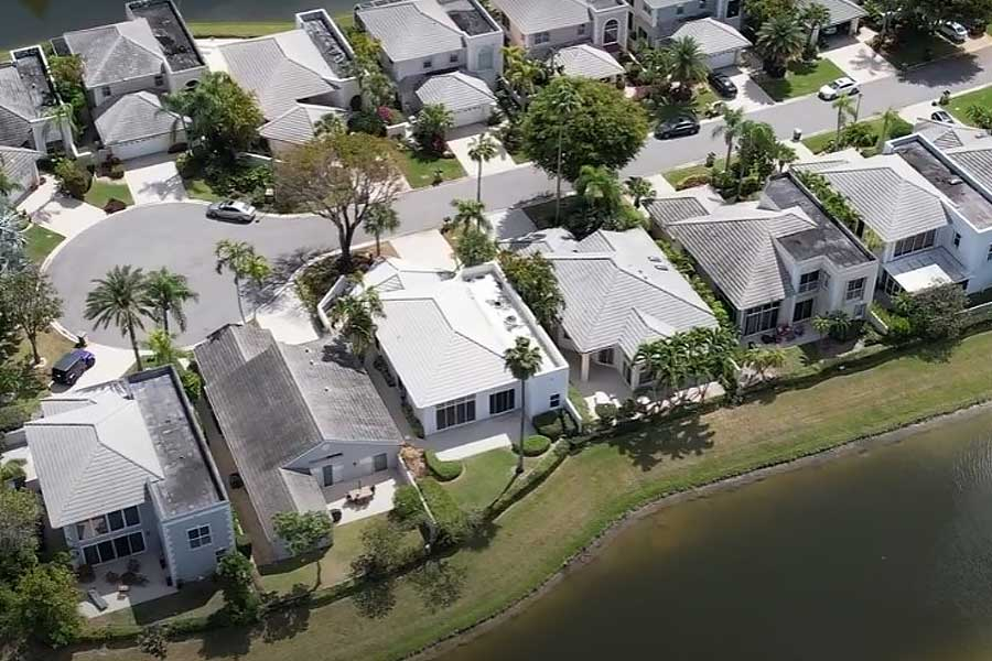 Screenshot of the drone footage